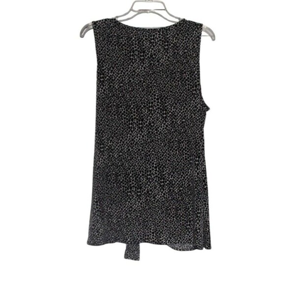 Michael Kors Tunic Black and White Leopard Print Sleeveless Woman's Large - Picture 4 of 5